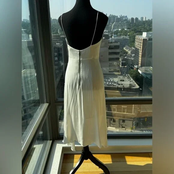 🆕 ALICE + OLIVIA 🧿 NWT Alita Spaghetti Strap Drape Asymmetrical Dress, Sz6 - Picture 10 of 16